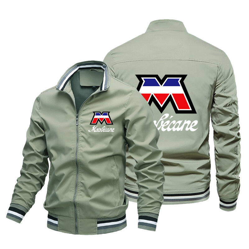 Motobecan-Men's cycling jacket, baseball shirt, casual jacket, windbreaker, street hip-hop, spring and autumn 2024.