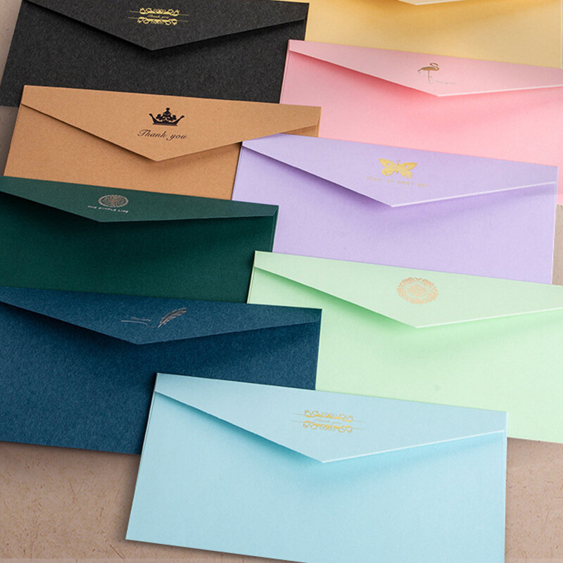 50 teile/los Umschlag hochwertige kleine Unternehmen liefert 22x11cm Einladungen Postkarten Geschenk box Nachricht Briefe Hochzeit Umschläge