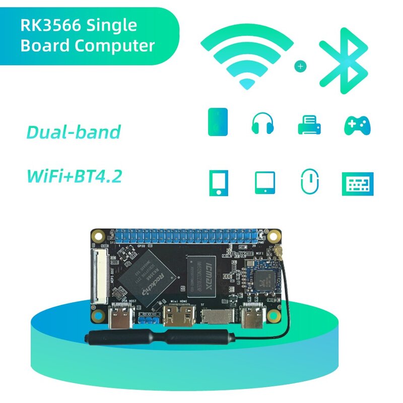 TP-0W RK3566 Support Linux Android Development Single Board Comuter 8MP Camera Mipi Capactive Touch Screen Micro SD Raspberry Pi