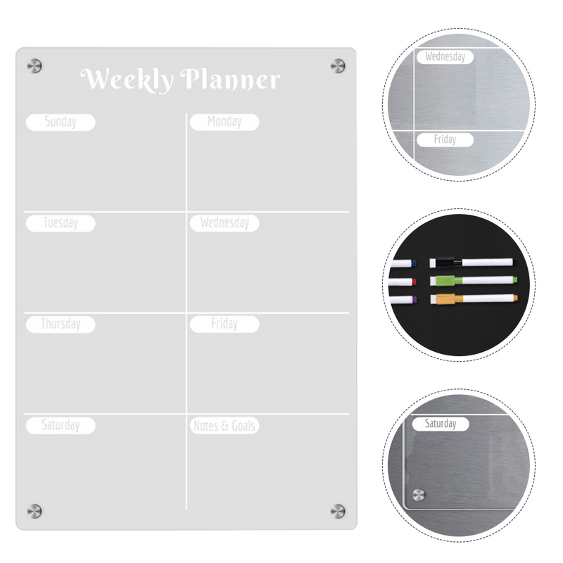 Magnetic Frigorífico Planner, agenda diária Board, Magnetic Message Board, Writing Board
