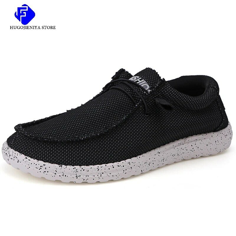 2023 New Summer Men's Canvas Lazy Boat Shoes Outdoor Convertible Slip On Loafer Fashion Casual Flat Non Slip Deck Shoes Big Size