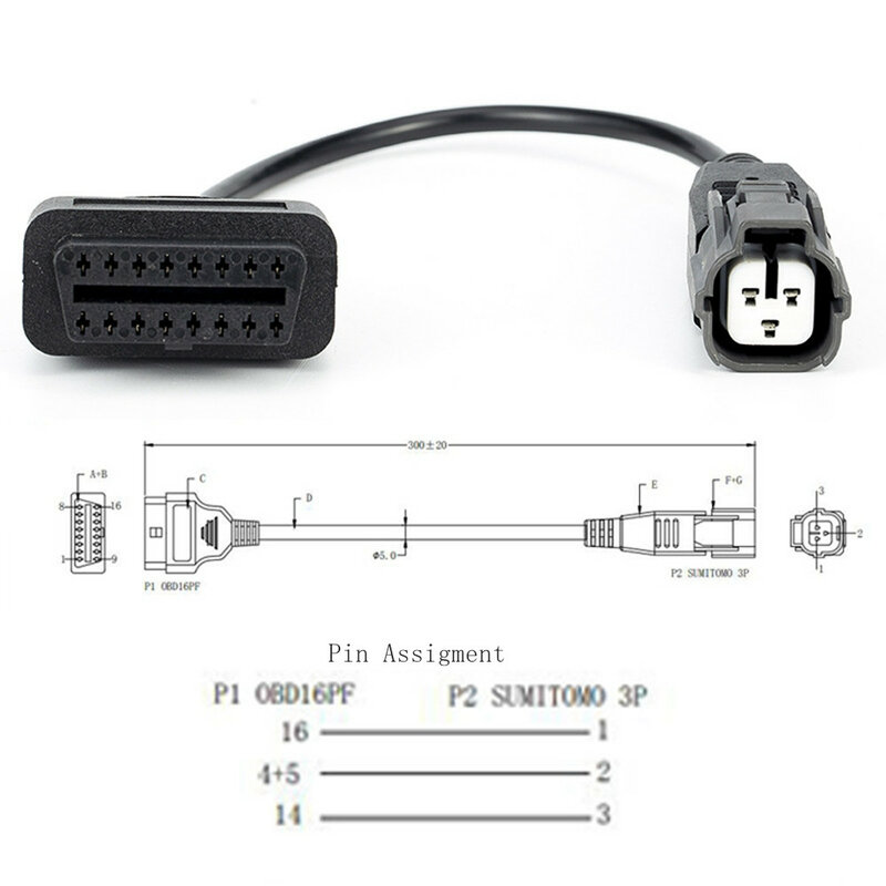 Cable adaptador de escáner de diagnóstico OBD2, 2 en 1, para Harley/YAMAHA 3PinDavidson, motocicleta, 6 pines, 4 pines