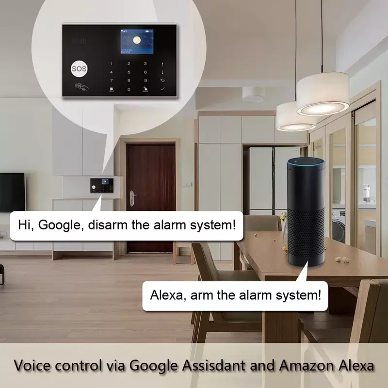 TUGARD-Kit d'Alarme Anti-Cambriolage Sans Fil, Système de Sécurité Domestique, Tuya G30, 433MHz, avec Télécommande Alexa et Google