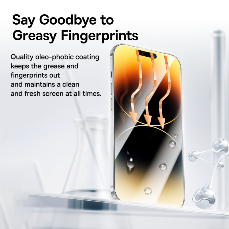 Proteggi schermo Baseus per iPhone 15 14 13 Pro Max Corning Glass Anti Spy Full Tempered Glass Protection per iPhone 15 Pro Plus