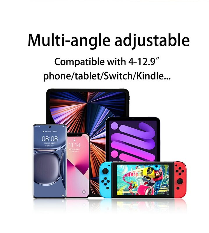 Support de téléphone rotatif en métal pour tablette, bras long, support réglable à 180 °, compatible avec iPad Pro, Mini, Air, Xiaomi, 4-12.9