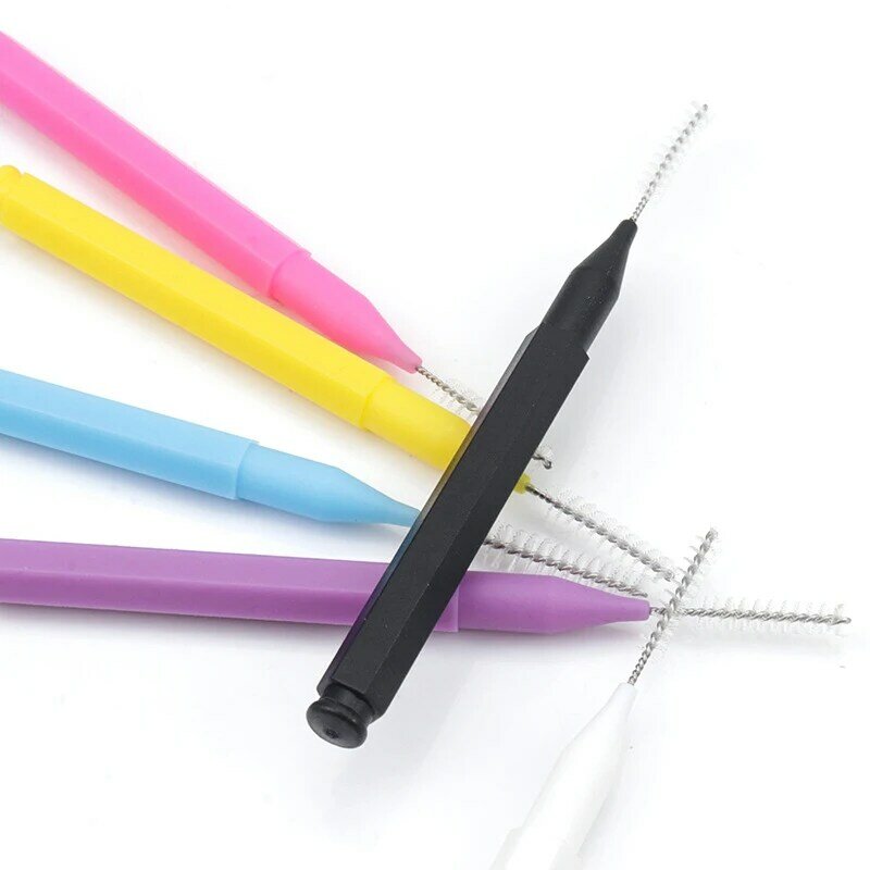 10Pcs Cleaner Interdental Brush spazzole per filo interdentale bretelle Light Tooth Picks Flossers Picks pennello per ciglia pennello per strumenti di bellezza