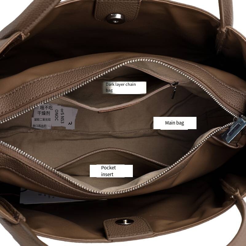 Новинка 2024, женская кожаная сумка, женская сумка, модная вместительная сумка через плечо для поездок на работу