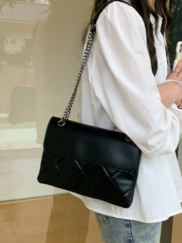 CGCBAG Fashion Simple Women's Square Shoulder Bag Brand Luxury Designer Handbags High Quality PU Leather Female Small Tote Bag