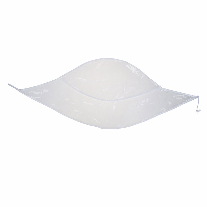 1 buah topi hujan model rambut pelindung Bonnet plastik untuk wanita dan wanita bening