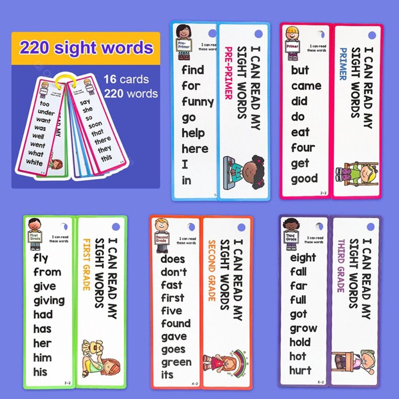 High Frequency Sight Palavras Flashcards, Vocabulário, Edifício Pocket Cards, Word Lists, Montessori