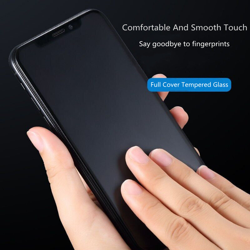 Litboy-6d protetor de tela de vidro temperado fosco para iphone, filme de cobertura completa para iphone 13, 12, 11 pro max, x, xr, xs max, 14 plus, 15pro