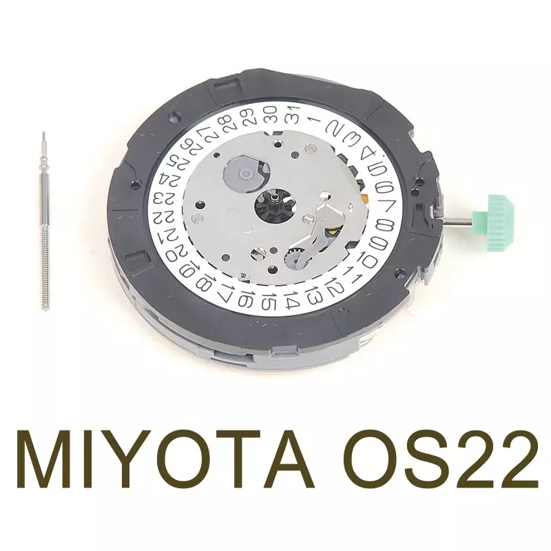 Jam tangan gerakan kuarsa, MIYOTA OS22 kaliber enam tangan 6,9.12 detik kecil
