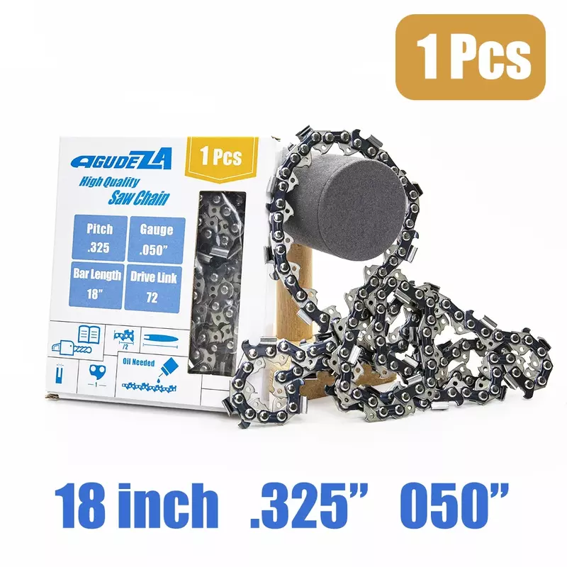AGUDEZA 1 Pcs 18 Inch Saw Chain .325 Pitch 050" Gauge 72 DL Chainsaw Chain Garden Tools Chiansaw Blades Replacement