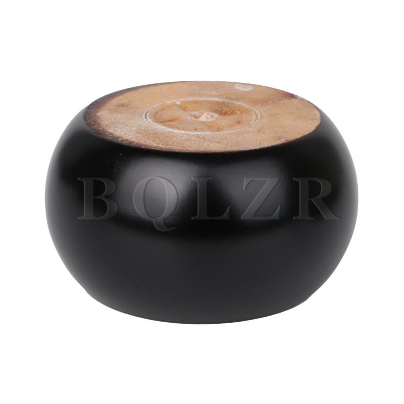 BQLZR 4 قطعة أقدام أثاث مستدير ل أريكة سرير خشب 2.75 "x 1.57" ث/مسامير أسود