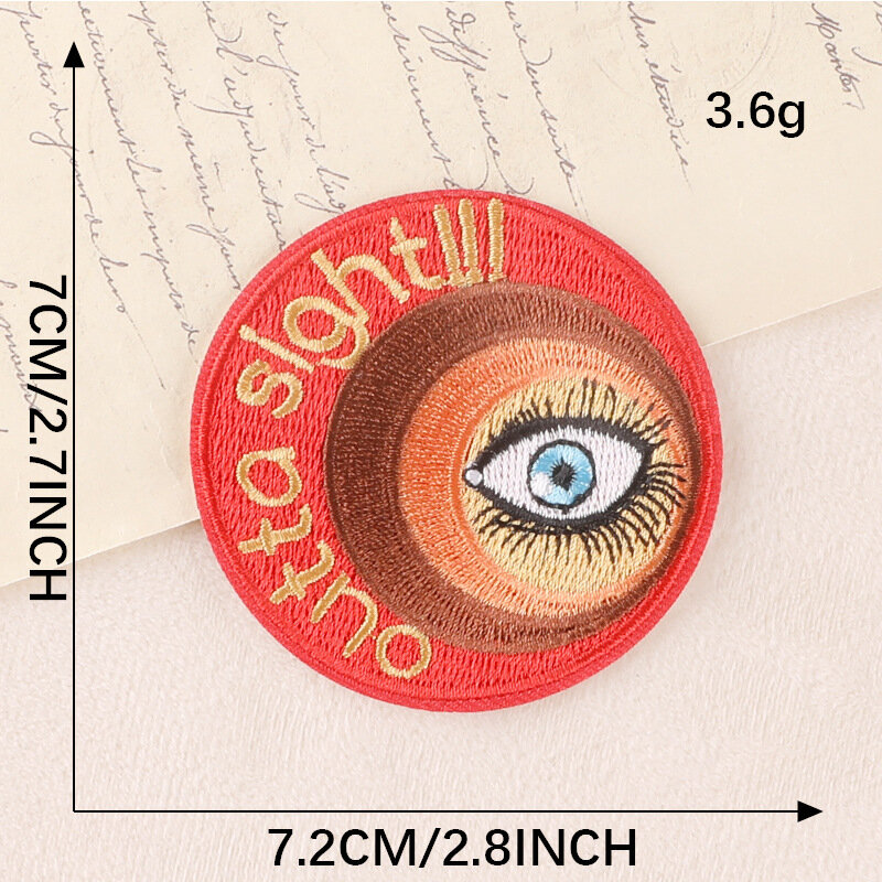 Hot Eye Heart Skull ricama Badge Sew Cartoon Sticker Patch adesiva tessuto fai da te etichetta termica per gonna Jeans di stoffa Fast Iron