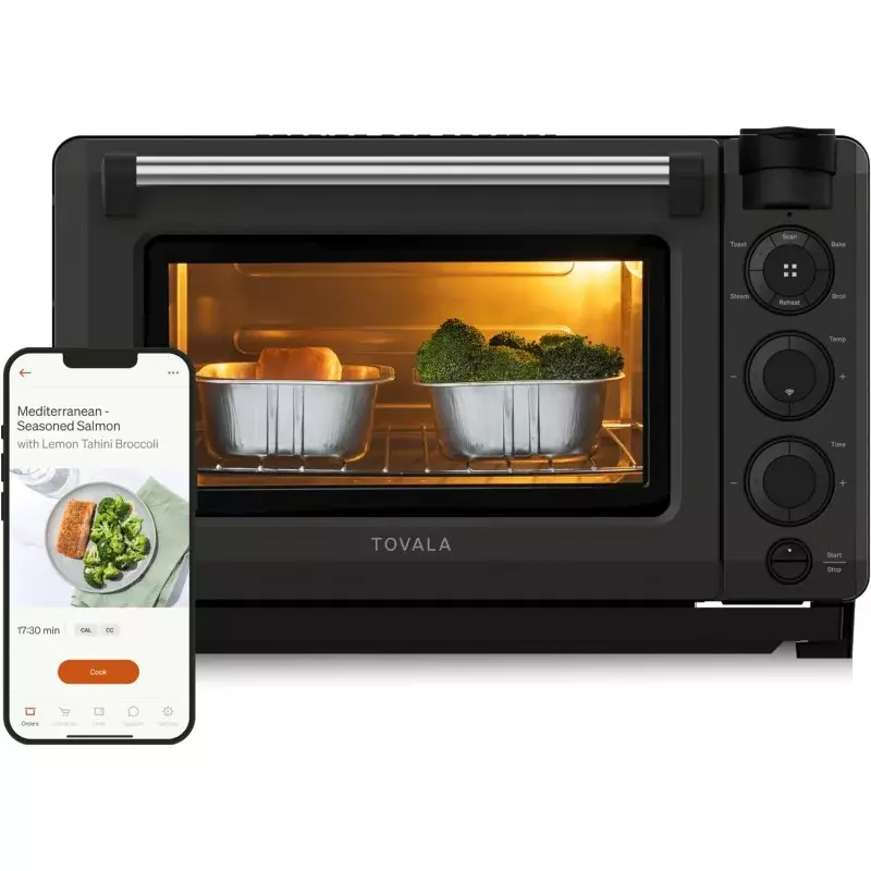 Tovala Smart Oven Pro, piekarnik konwekcyjny 6 w 1-parowy, tosty, smażenie na powietrzu, pieczenie, pieczenie i podgrzewanie-sterowanie smartfonem