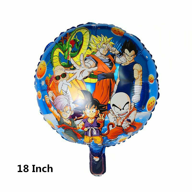 Juego de Globos de aluminio de Dragon Ball Goku, decoración de fiesta de vacaciones, Baby Shower, Globos de helio inflados, suministros de fiesta de cumpleaños DIY para niño, 1 Juego