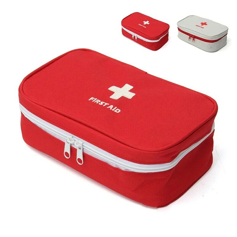 Kit de primeiros socorros portátil para cuidados saudáveis Grande caixa de comprimidos Medicina Bag Organizador de armazenamento Recipiente de emergência