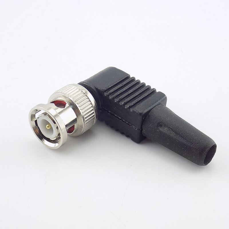 10pcs BNC Male Connector 90 degree adapter for Twist-on Coaxial RG59 Cable for CCTV video audio diy Security System H10