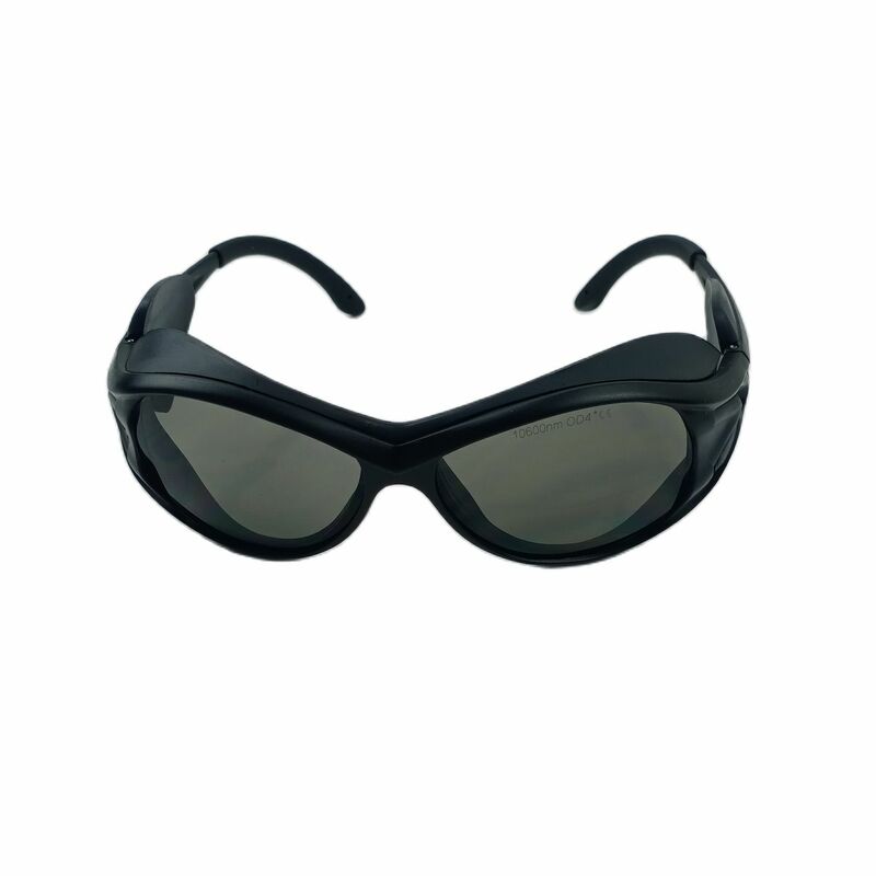 LSG-4 o.d 4 + co2 laser óculos de segurança com lente de policarbonato preto caso duro e pano limpeza