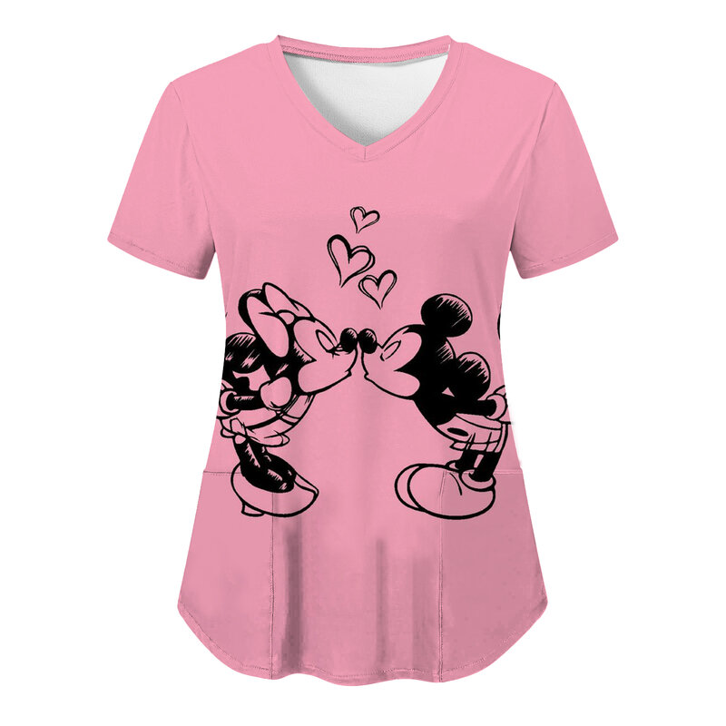 Camiseta de Disney para mujer, camisa divertida de uniforme de enfermería Traf, ropa para mujer, tráfico, 2024
