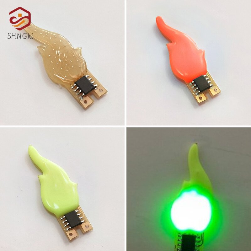 Pièces de lumière à diode à filament flexible, flash LED Cob, ci-après les, décoration d'ampoule, accessoires de bougie bricolage, 3V