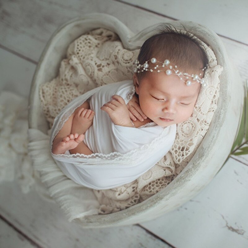 Neonato Hollow Lace coperta neonati servizio fotografico posa Basket Filler sfondo panno bambino bambino fotografia puntelli