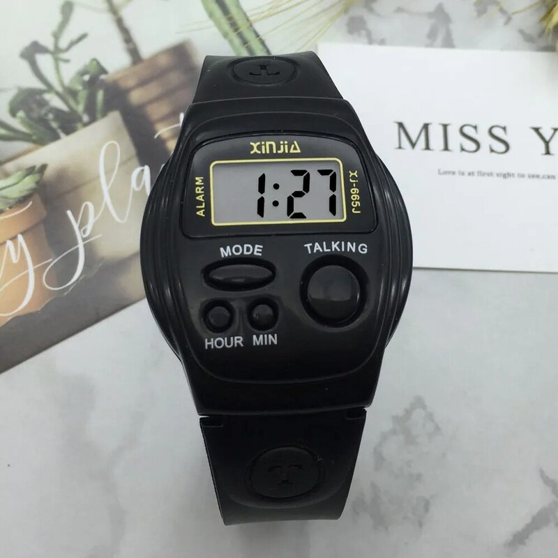 Włoski Talking Wrist Watch wielofunkcyjne elektroniczne zegarki sportowe z alarmem 665IT