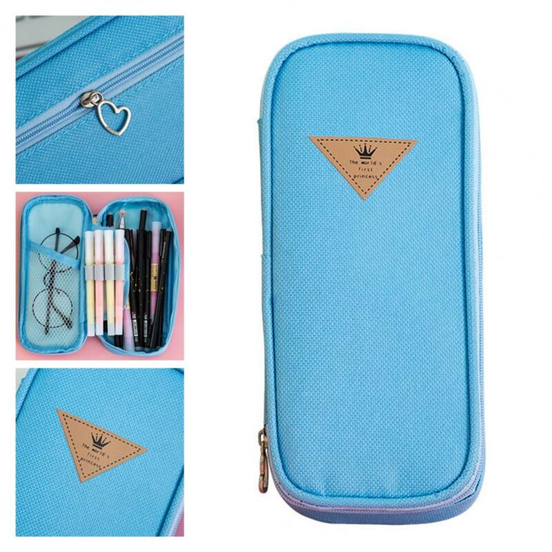 Stationery Box Large Capacity Oxford Cloth Triangular Pattern Pencil Bag Student Prize