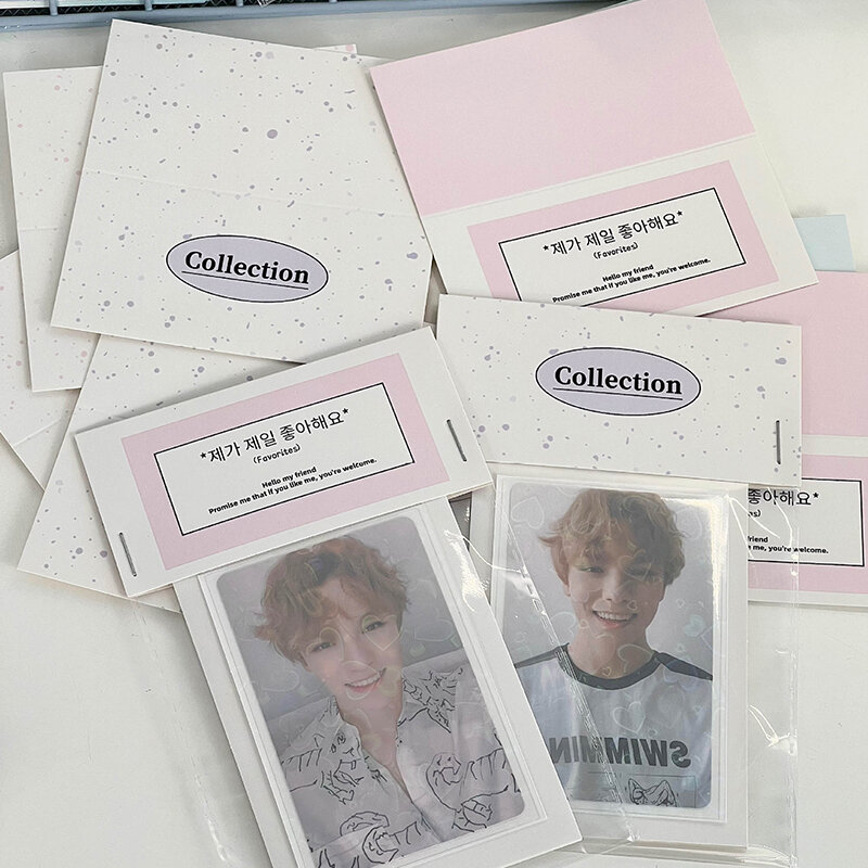 Piezas de estilo minimalista para tarjetas, bolsas autoadhesivas pequeñas coreanas, embalaje de regalo, tarjetas de felicitación, 10 unidades