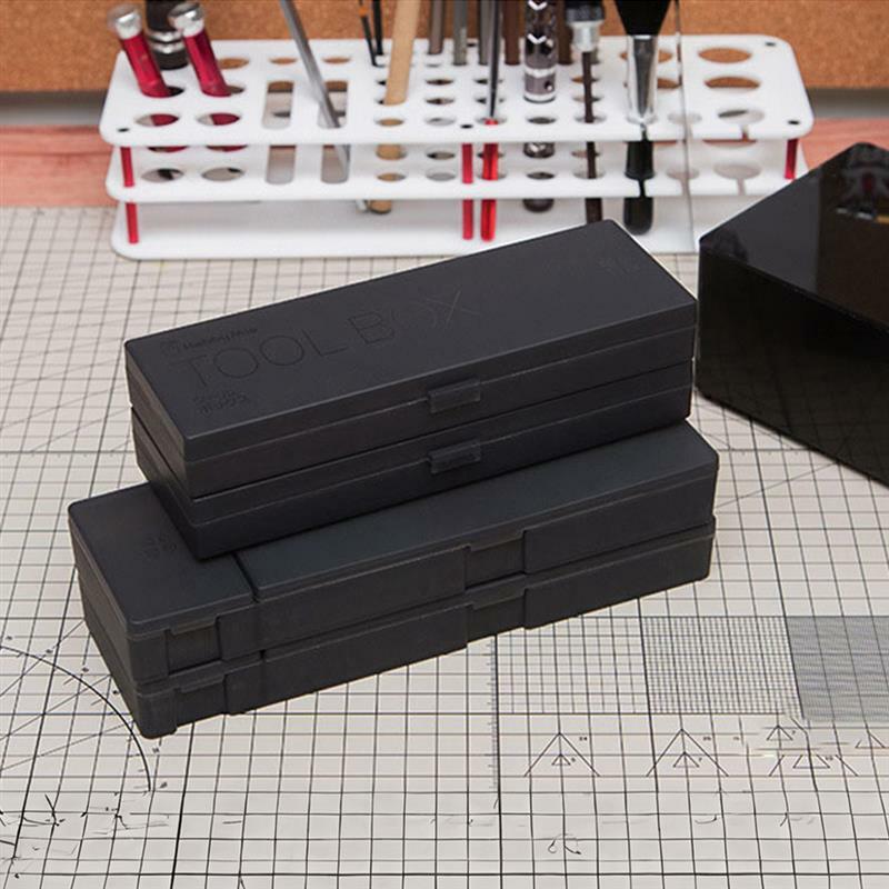Alat Model patung kotak penyimpanan tunggal/ganda dibagi tersedia kotak alat tanah liat tembikar untuk Model penyimpanan alat lukisan