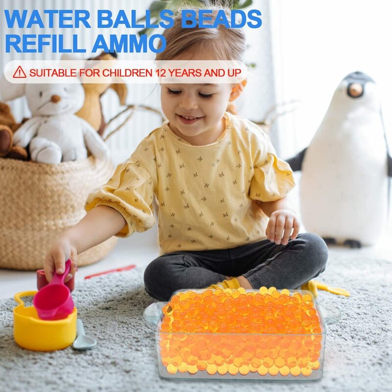 7-8mm Water Ball Gel Ammo Beads Refill Blaster Splat Bullets Growing Rainbow Color Splatrball for Gel Ball Gun Toy Kids Game DIY