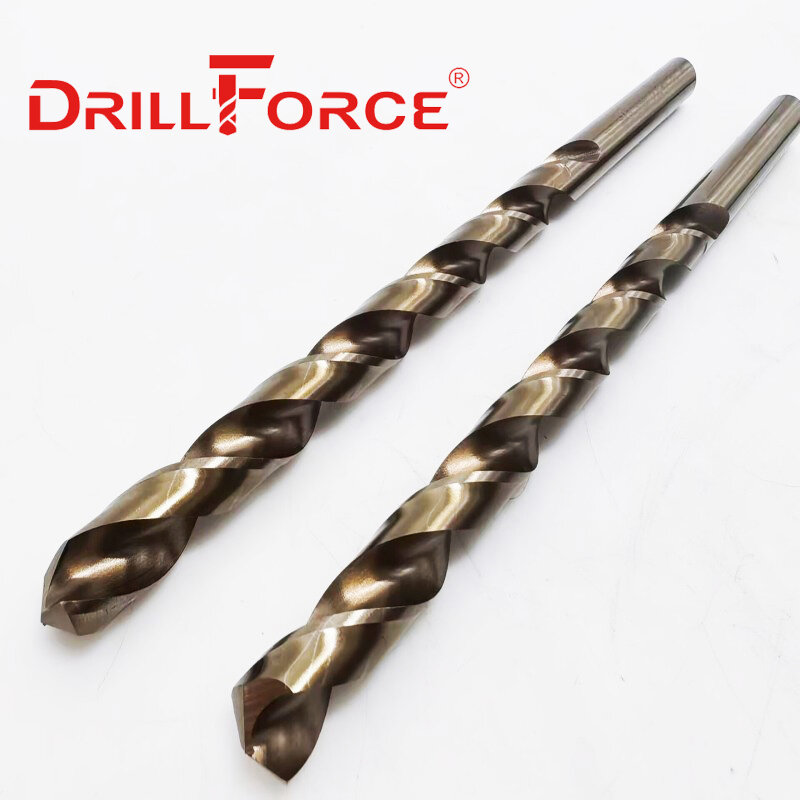 Drillforce 1 buah mata bor putar panjang 5%-160mm kobalt HSSCO 400 M35 2-14mm untuk baja Aloi Stainless Steel & besi cor