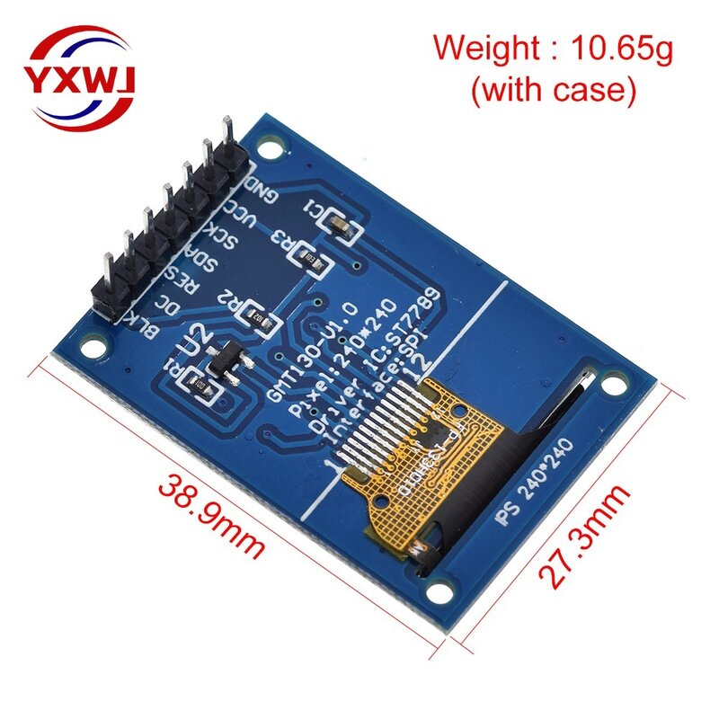 TFT Display 0.96 / 1.3 inch IPS 8P/7P SPI HD 65K Full Color LCD Module ST7735 Drive IC 80*160 (Not OLED) For Arduino