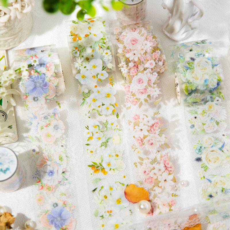 1pc Sommer der Blumen und Mond Serie Maskierung Washi Tape dekorative Klebe material Aufkleber DIY Label Album Tagebuch Scrap booking