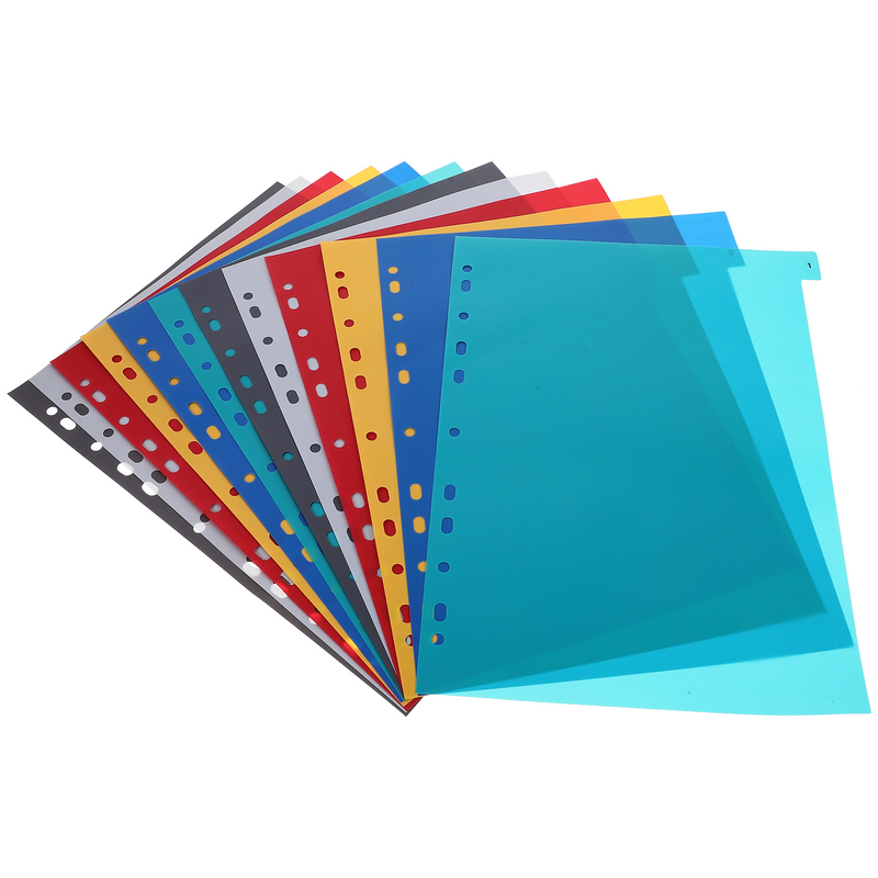 Índice colorido página divisor para Notebook, Tab Classificação Índice, A4