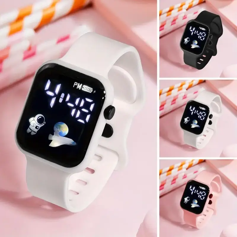 Reloj deportivo Digital Led para niños y niñas, pulsera electrónica con correa de silicona, resistente al agua, regalo