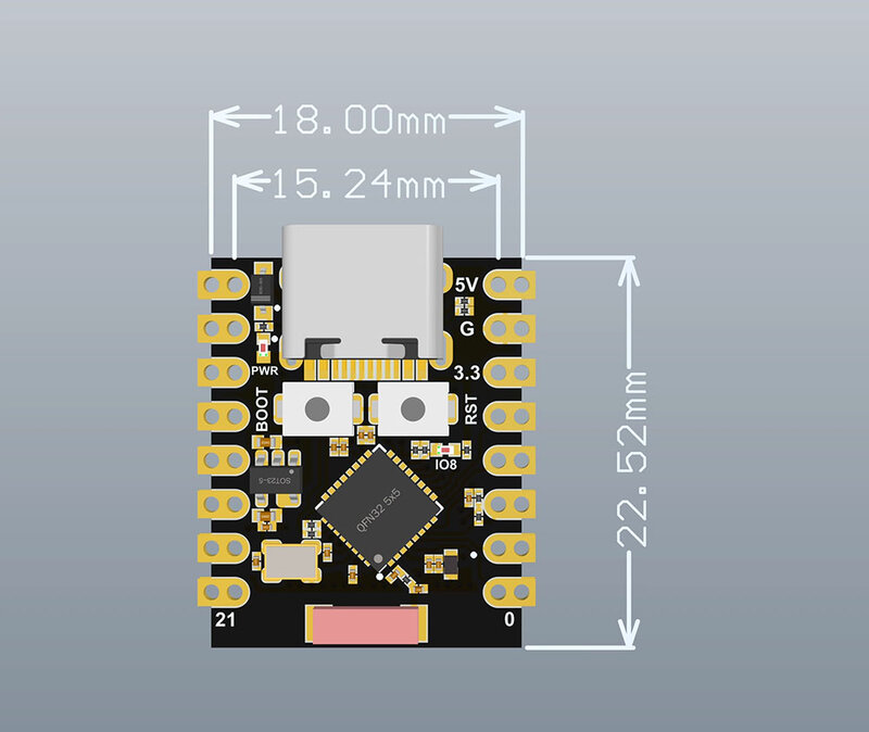Placa de desarrollo ESP32-C3 SuperMini, microordenadores ESP32, WiFi + BT, Chip ESP32 C3, 3,3-6V, para Arduino IoT