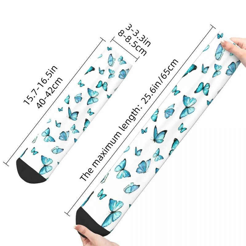 Calcetines de mariposa para hombre y mujer, calcetín informal para monopatín, primavera, verano, Otoño e Invierno