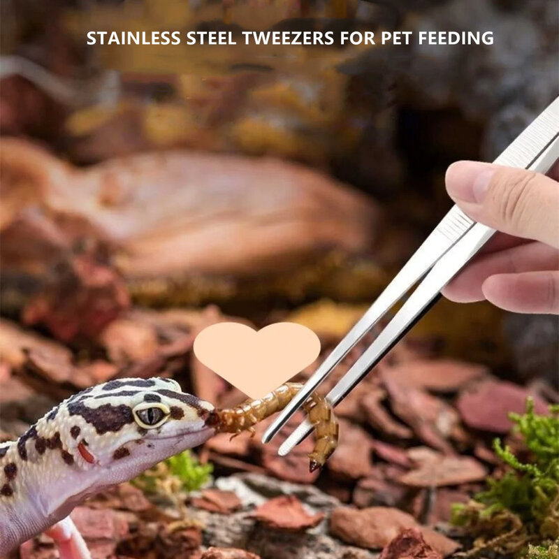 Stainless Multifuctional Steel Elbow Tweezers Aquarium Clip Long Tongs Medical Tweezers Forceps Pet Feeding Tools Non-slip