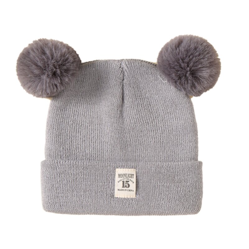 Morbido caldo cappello neonato orecchie da orso berretti per neonati berretti cappelli per bambini berretti per ragazza ragazzo inverno compleanno regalo di natale QX2D