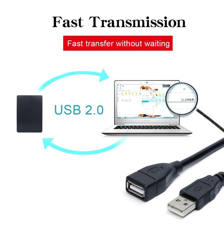 USB-Verlängerung kabel USB 2.0-Kabel Stecker-Buchse-Verlängerung kabel Draht Daten übertragungs leitung Duper high speed Daten verlängerung kabel