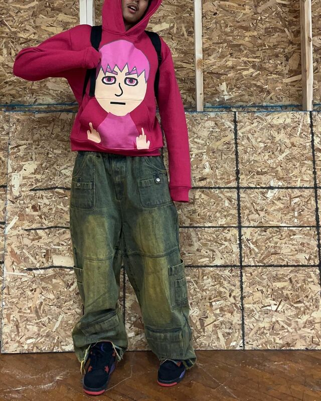 Harajuku Charakter Grafiken Hoodies Sweatshirt Plüsch amerikanischen Pullover Vintage Y2k Streetwear High Street Trainings anzug Männer Kleidung