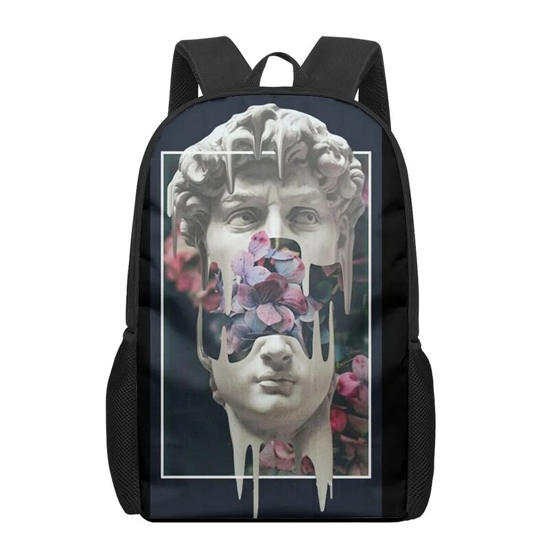David art Print 16-inch teen school bag boys girls kids school backpack student school bag school bag