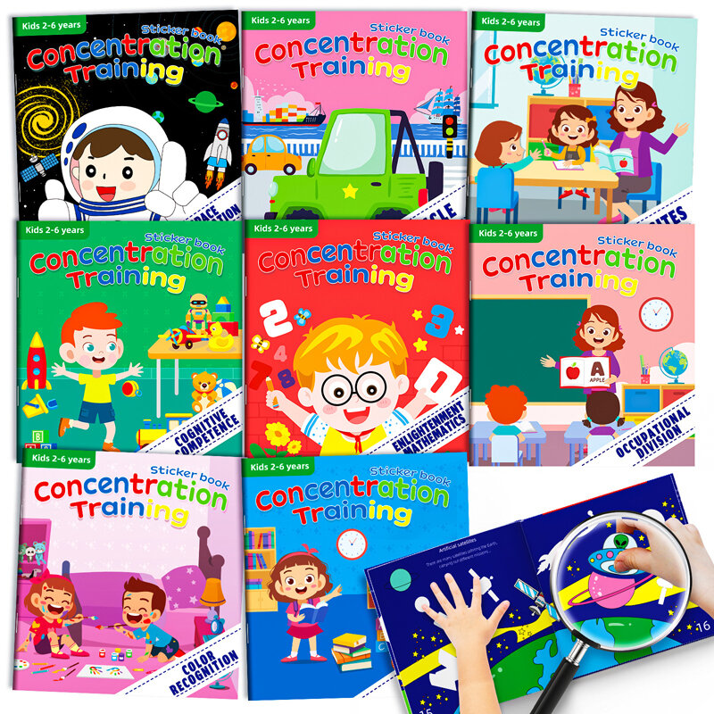 Naklejki dla dzieci wielokrotnego użytku książki kreskówka naklejki papeteria dla dzieci wczesna edukacja kreskówka śliczne naklejki na prezent dla dzieci