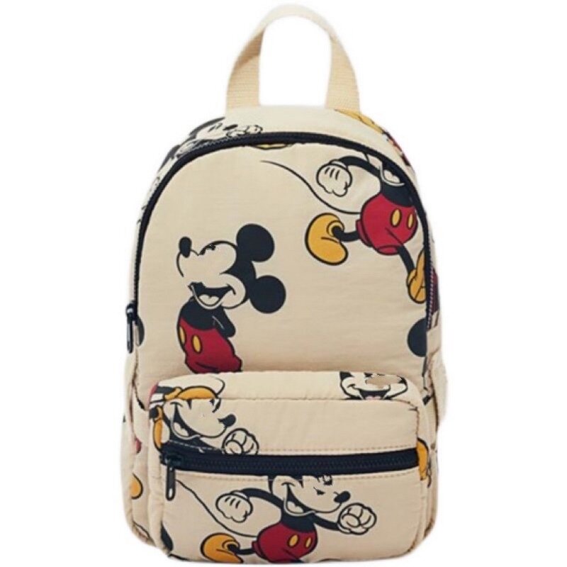 Disney New modna Mickey wzór myszy dziecięca tornister nadruk Mickey lekki plecak