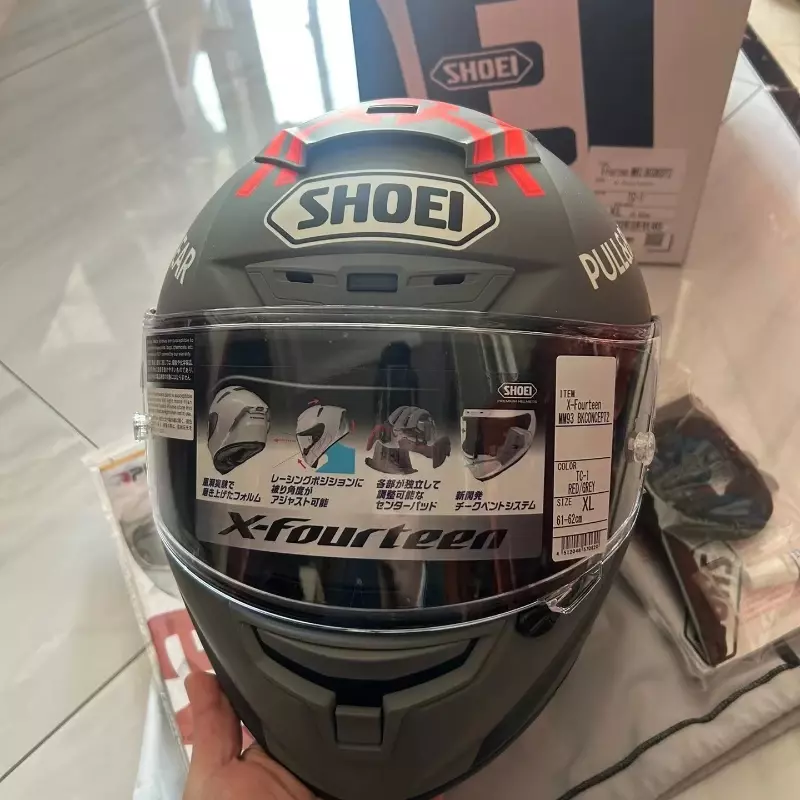 Мотоциклетный шлем на все лицо X-Spirit III, черный, концепция 2,0 X-четырнадцать, спортивный гоночный шлем для велосипеда, мотоциклетный шлем