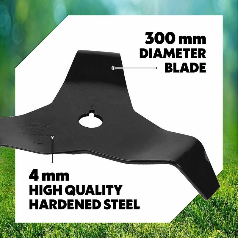 1pcs 4mm Tapered Brushcutter Blade 3 Tooth Shredder High Carbon Steel For All Brush Heads Reducing Rings Garden Trimmer Parts