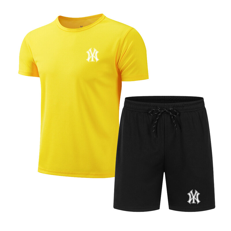Conjunto de treino masculino para jogger, fato de treino, moletons, roupas esportivas, curto, roupas esportivas, na moda, novo, 2 pcs