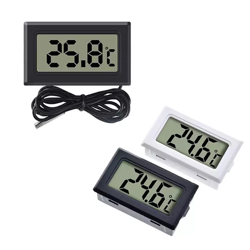 미니 디지털 LCD 실내 편리한 온도 센서, 습도 계량기 온도계 습도계 게이지 기기, 케이블 측정